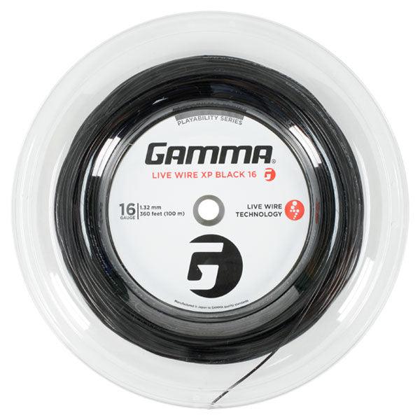 Live Wire XP Black 16G Tennis String Reel Strings Gamma