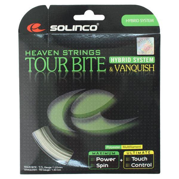 Tour Bite 17G/ Vanquish 16g Hybrid Tennis String Strings Solinco