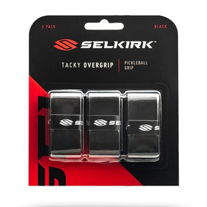 3-Pack Tacky Pickleball Overgrips Black Accessories Selkirk
