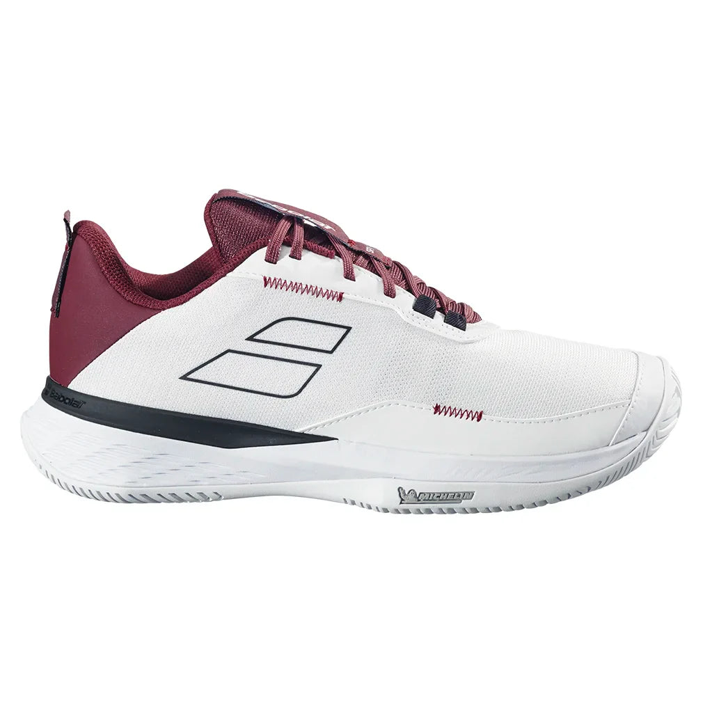 Men`s SFX Evo All Court Tennis Shoes White and Port Royale Footwear Babolat