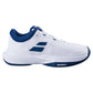 Men`s SFX 4 Tennis Shoes White and Estate Blue Footwear Babolat