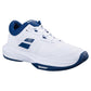 Men`s SFX 4 Tennis Shoes White and Estate Blue Footwear Babolat