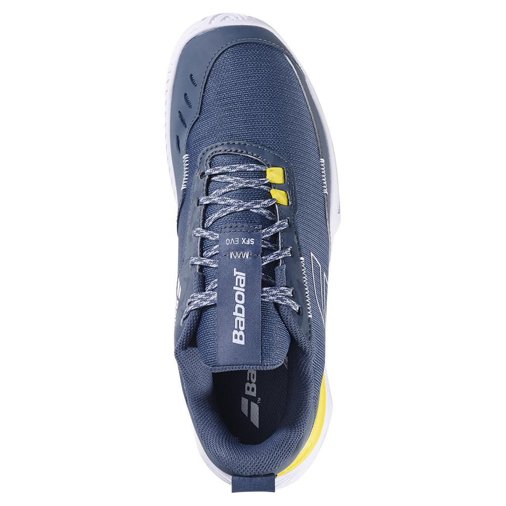 Men`s SFX Evo Tennis Shoes Dark Grey and White Footwear Babolat