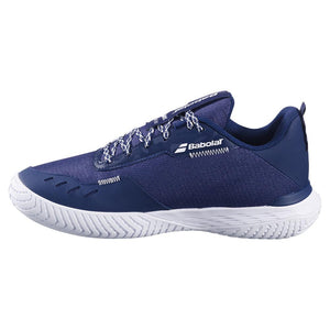 Men`s SFX Evo Tennis Shoes Dark Blue and White Footwear Babolat