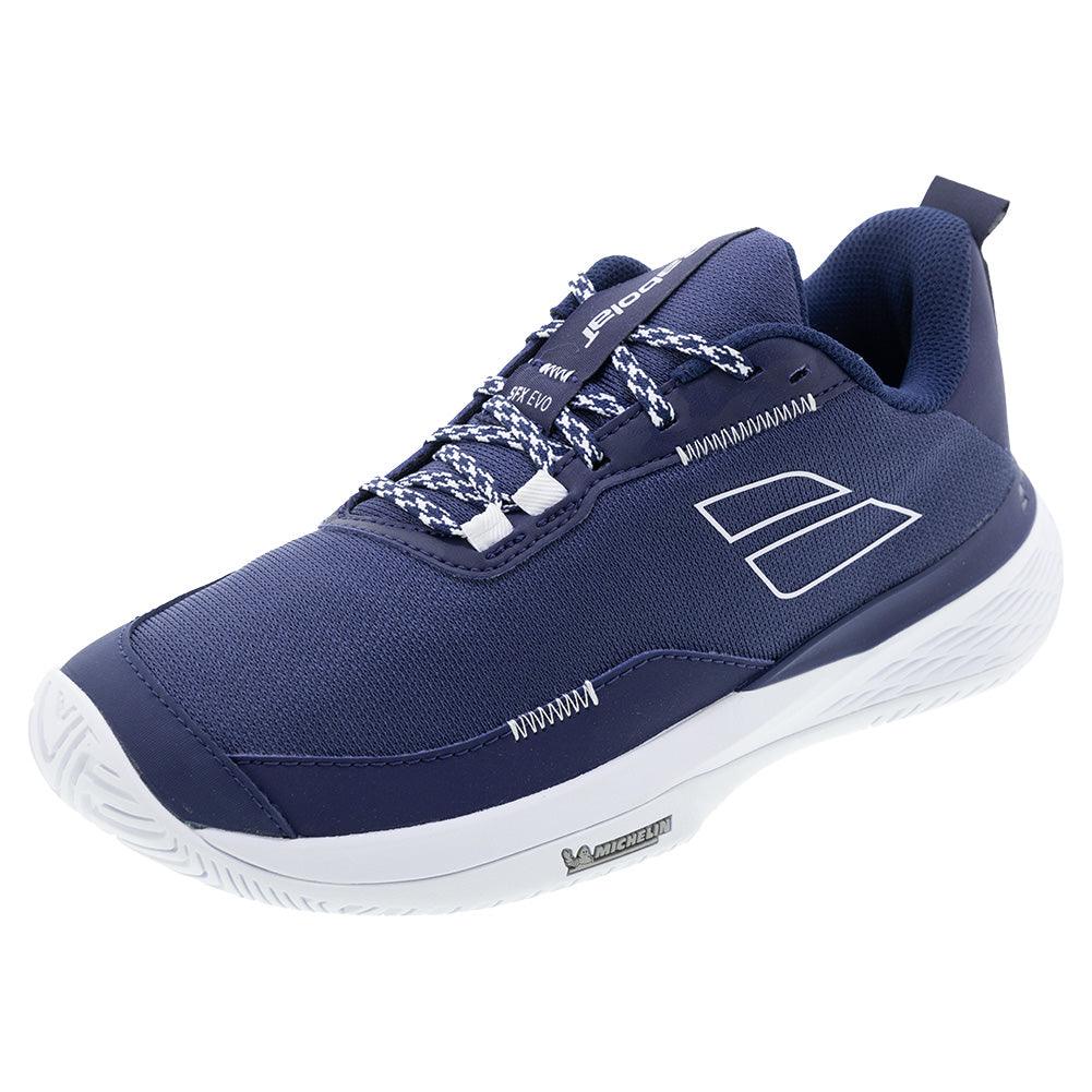 Men`s SFX Evo Tennis Shoes Dark Blue and White Footwear Babolat
