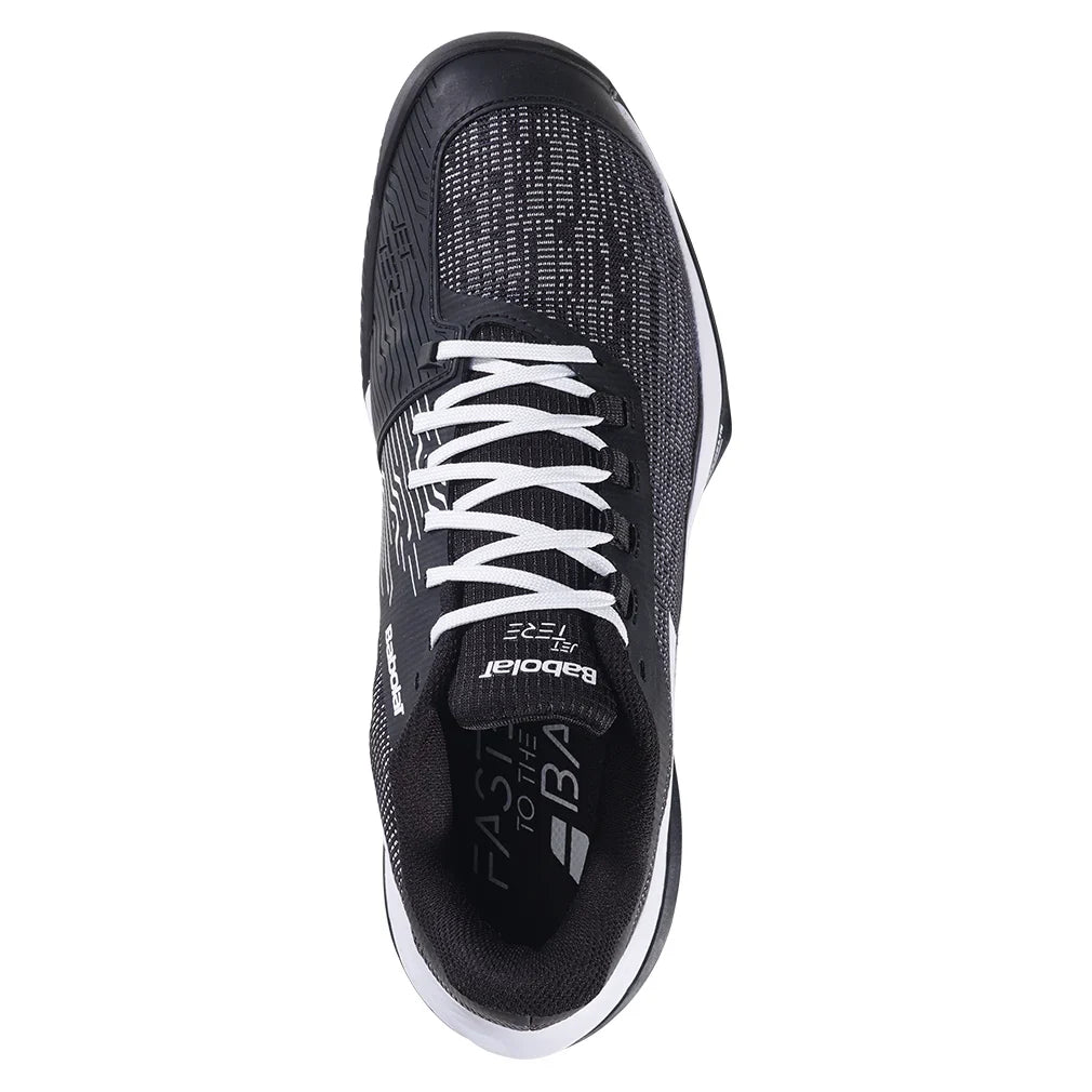 Men`s Jet Tere 2 Clay Tennis Shoes Black and White Footwear Babolat
