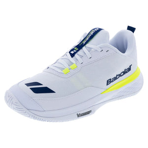 Men`s SFX Evo Pickleball Shoes White and Estate Blue Footwear Babolat