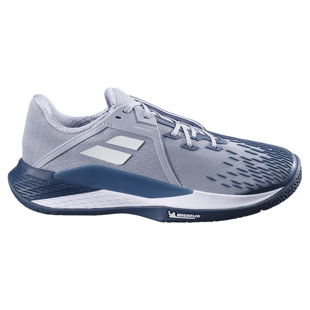 Men`s Propulse Fury 3 Tennis Shoes Grey and White Footwear Babolat