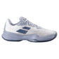 Men`s Jet Mach 3 Tennis Shoes White and Dark Grey Footwear Babolat