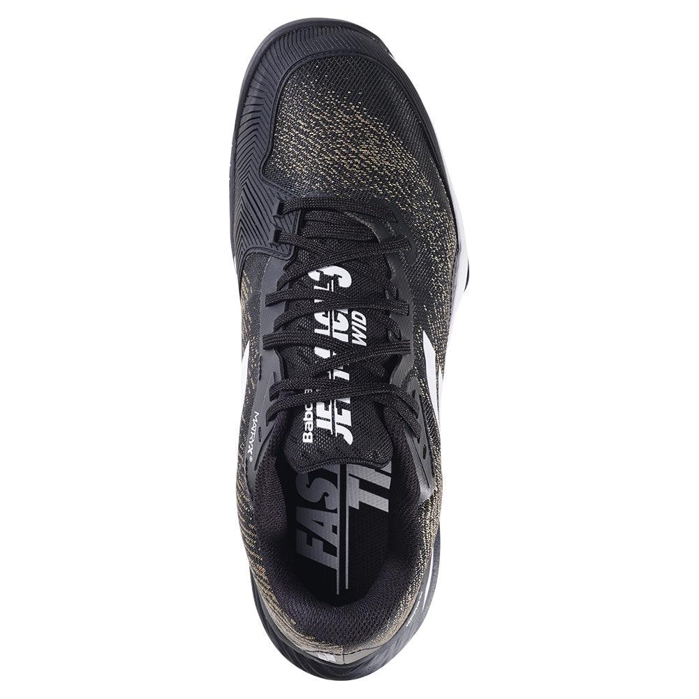 Men`s Jet Mach 3 Wide Tennis Shoes Black and White Footwear Babolat