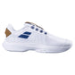Men`s Jet Tere 2 Wimbledon Tennis Shoes White and Blue Navy Footwear Babolat
