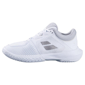 Women`s SFX 4 Tennis Shoes White and Silver Footwear Babolat