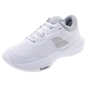 Women`s SFX 4 Tennis Shoes White and Silver Footwear Babolat