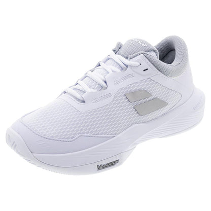 Women`s SFX 4 Tennis Shoes White and Silver Footwear Babolat