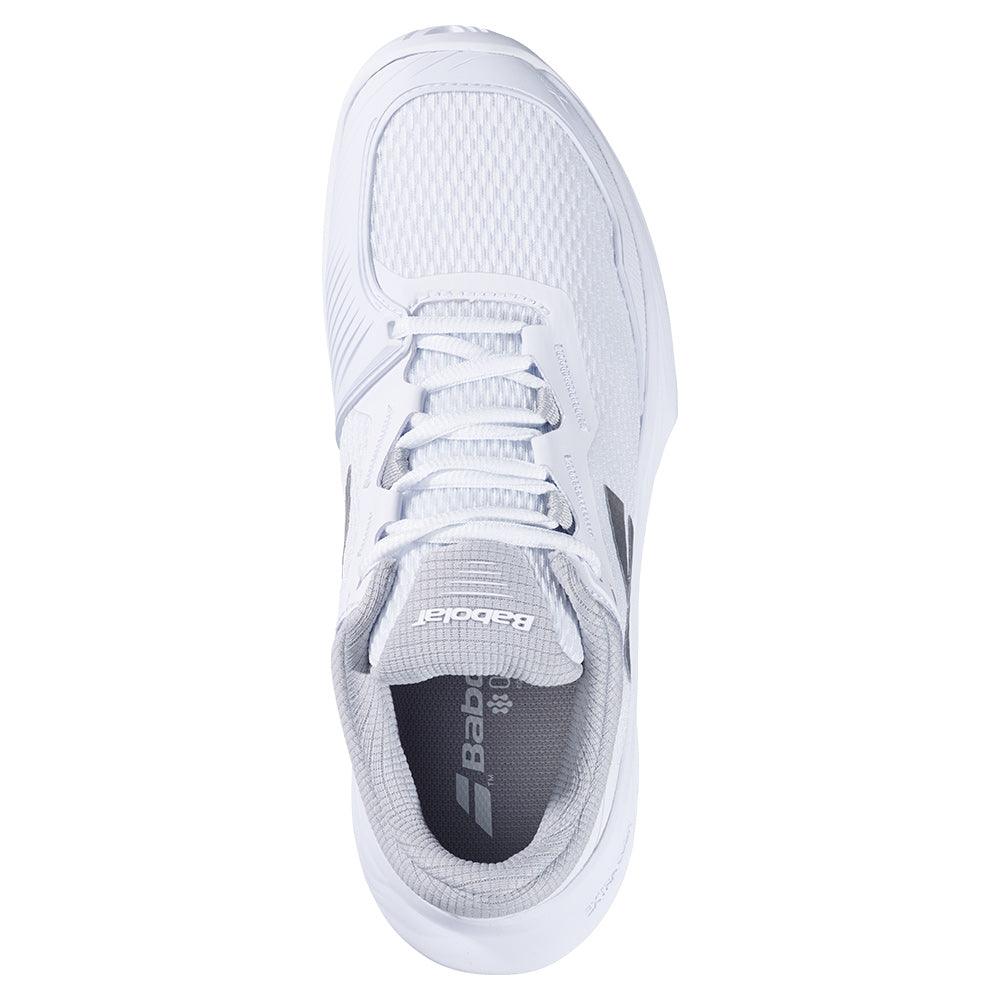 Women`s SFX 4 Tennis Shoes White and Silver Footwear Babolat