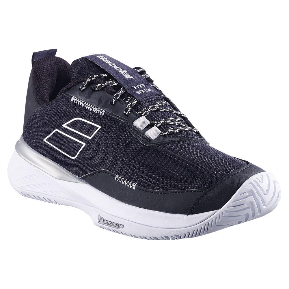 Women`s SFX Evo Tennis Shoes Black and Silver Footwear Babolat