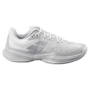 Women`s Jet Mach 3 Tennis Shoes White and Grey Footwear Babolat