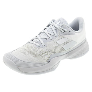 Women`s Jet Mach 3 Tennis Shoes White and Grey Footwear Babolat