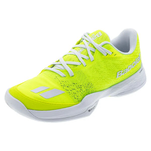 Women`s Jet Mach Pickleball Shoes Fluo Yellow and White Footwear Babolat