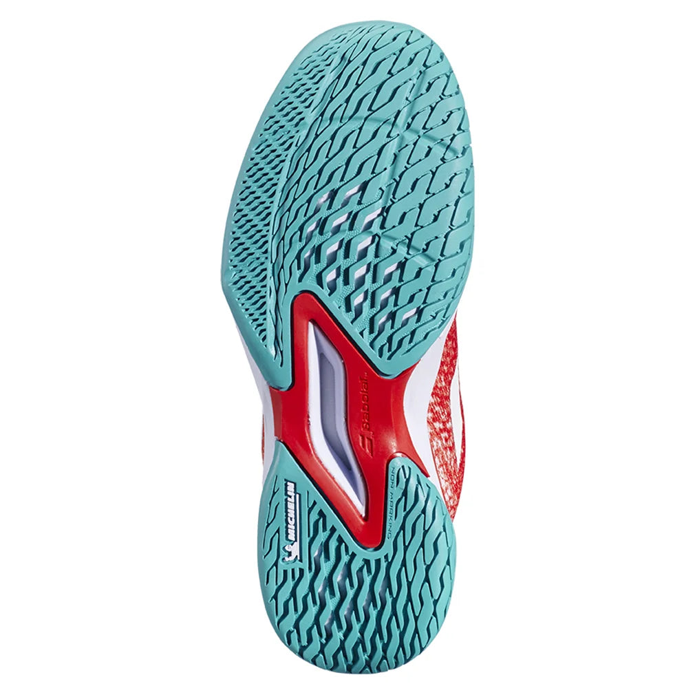 Women`s Jet Mach 3 Tennis Shoes Fiesta Red Footwear Babolat