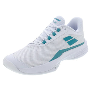 Women`s Jet Tere 2 Tennis Shoes White and Baltic Footwear Babolat