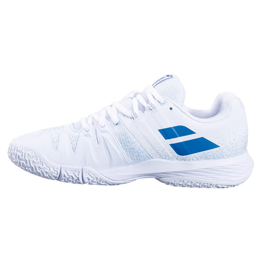 Women`s Sensa Padel Shoes White and Cool Blue Footwear Babolat
