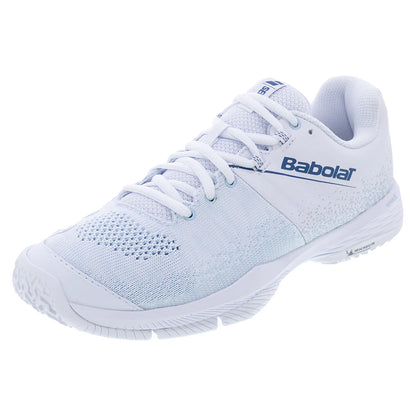 Women`s Sensa Padel Shoes White and Cool Blue Footwear Babolat