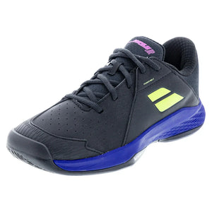 Juniors` Propulse 3 Tennis Shoes Black and Dark Blue Footwear Babolat