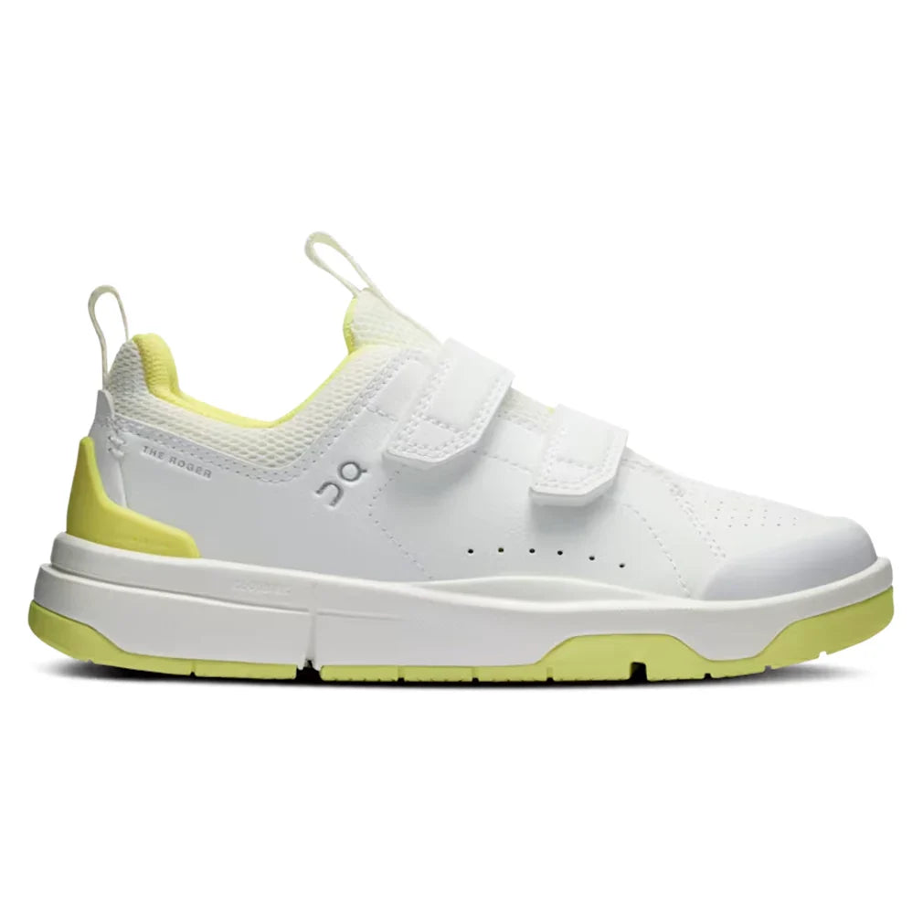 Juniors` THE ROGER Tennis Shoes White and Limelight Footwear On