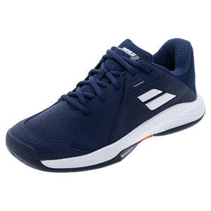 Juniors` Propulse 3 Tennis Shoes Estate Blue and White Footwear Babolat
