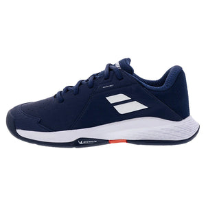 Juniors` Propulse 3 Tennis Shoes Estate Blue and White Footwear Babolat