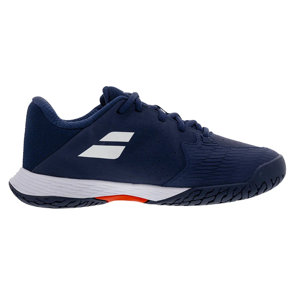 Juniors` Propulse 3 Tennis Shoes Estate Blue and White Footwear Babolat