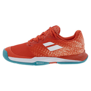 Juniors` Jet Mach 3 Tennis Shoes Fiesta Red Footwear Babolat
