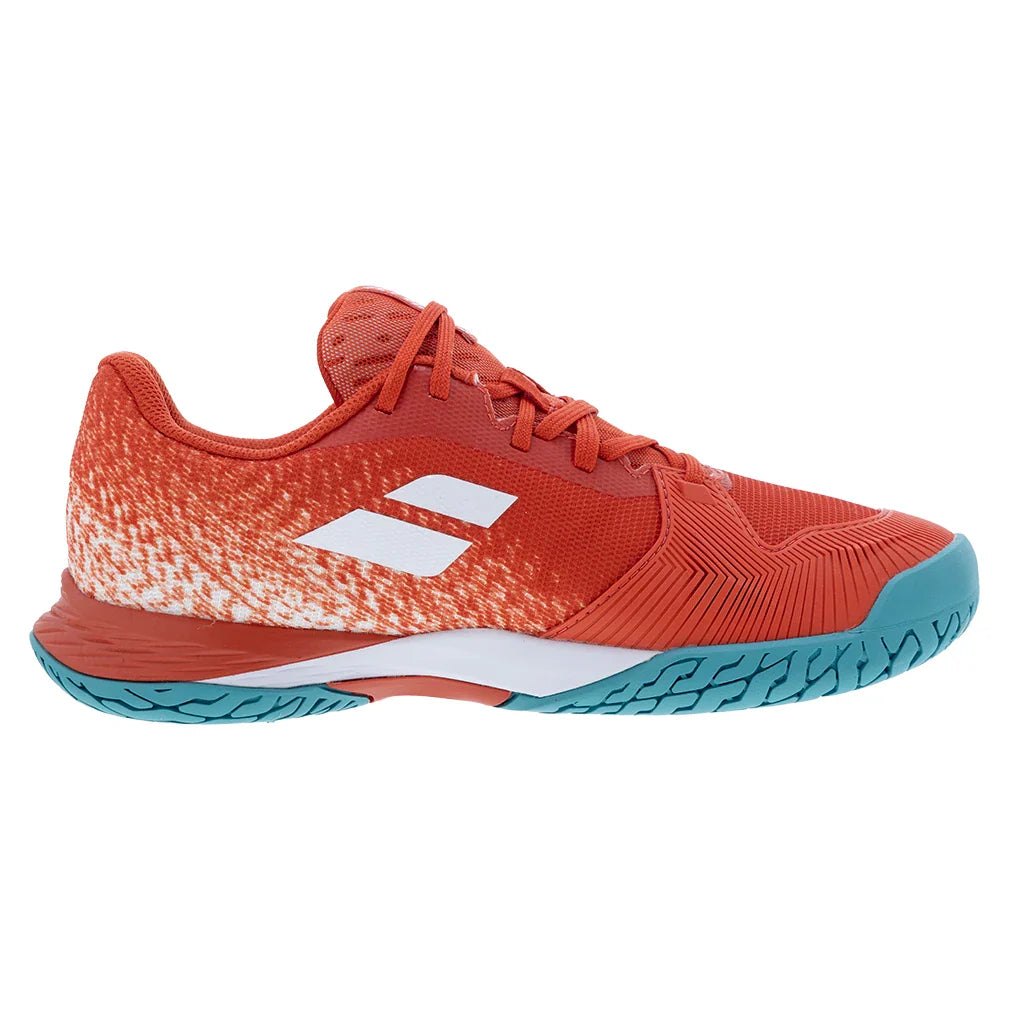 Juniors` Jet Mach 3 Tennis Shoes Fiesta Red Footwear Babolat