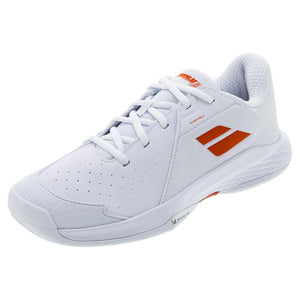 Juniors` Propulse 3 Tennis Shoes White and Coral Footwear Babolat