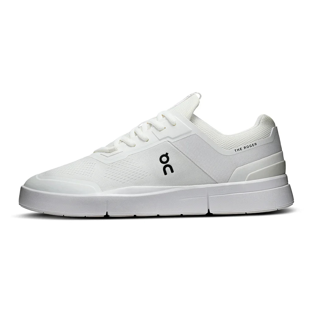 Men`s THE ROGER Spin Shoes White and Black Footwear On