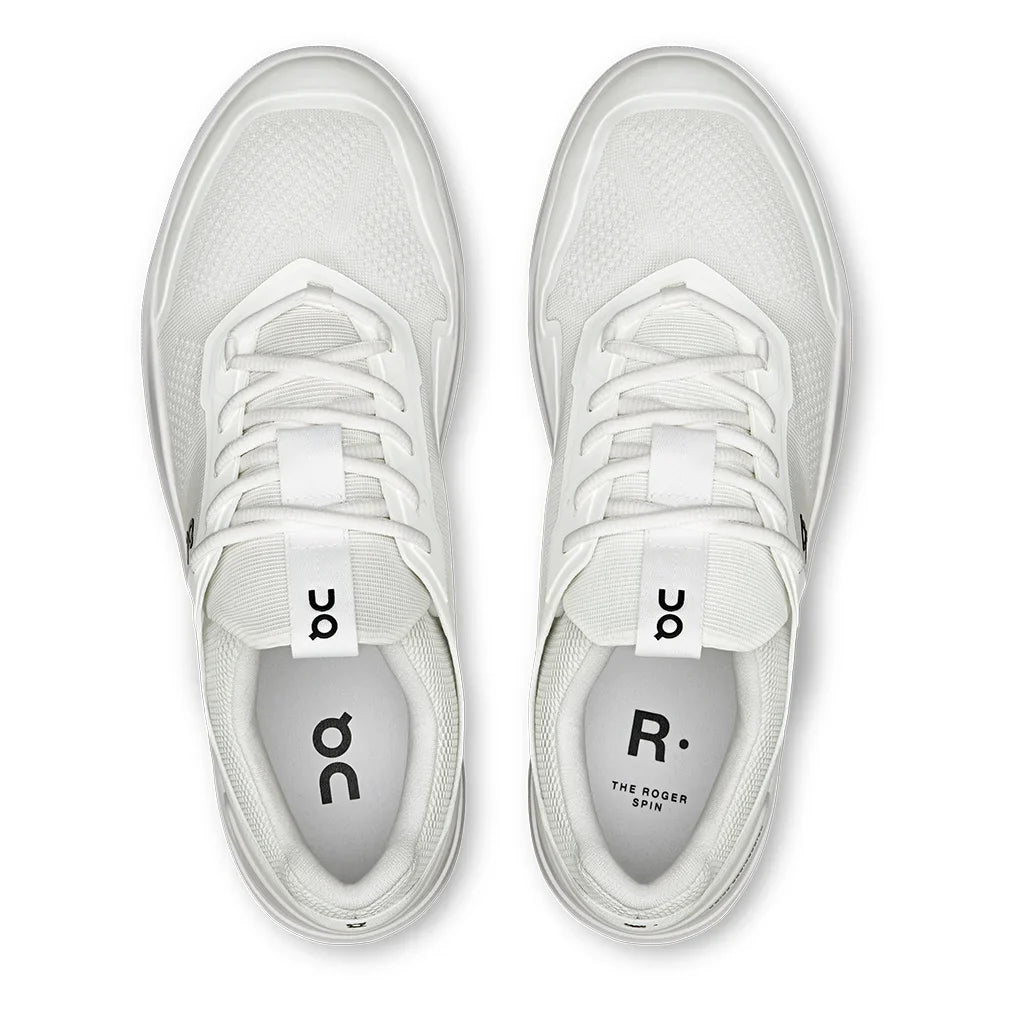 Men`s THE ROGER Spin Shoes White and Black Footwear On