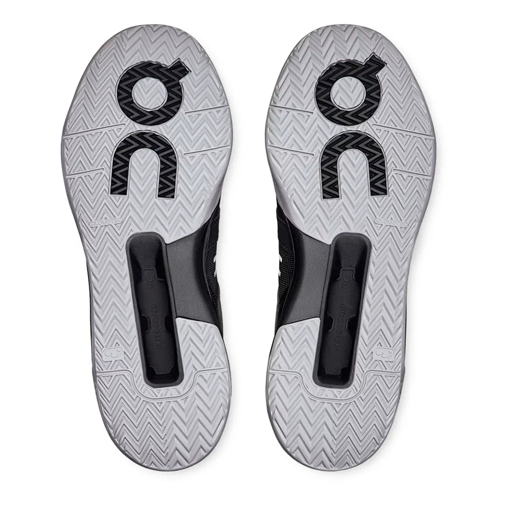 Men`s THE ROGER Clubhouse Pro Tennis Shoes Black and Glacier Footwear On