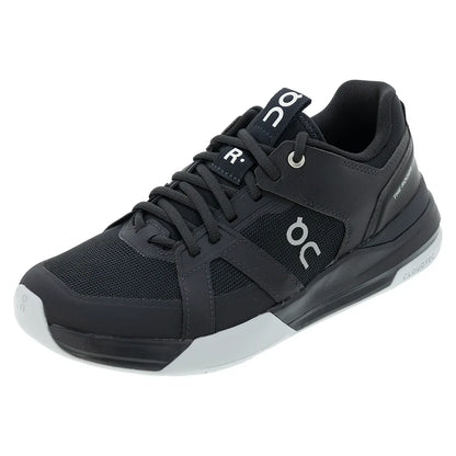 Men`s THE ROGER Clubhouse Pro Tennis Shoes Black and Glacier Footwear On
