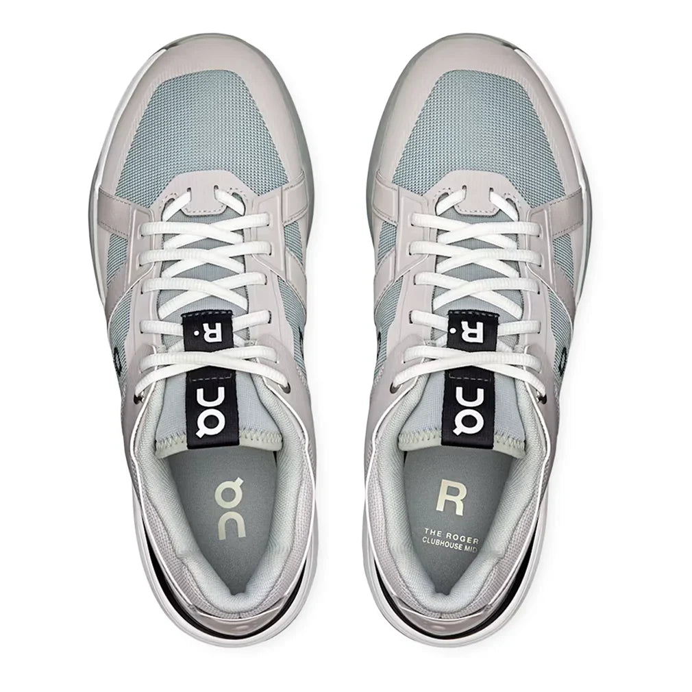 Men`s THE ROGER Clubhouse Pro Tennis Shoes Silver and Glacier Footwear On