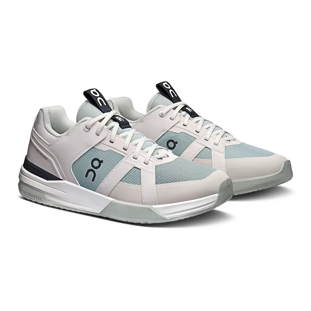 Men`s THE ROGER Clubhouse Pro Tennis Shoes Silver and Glacier Footwear On