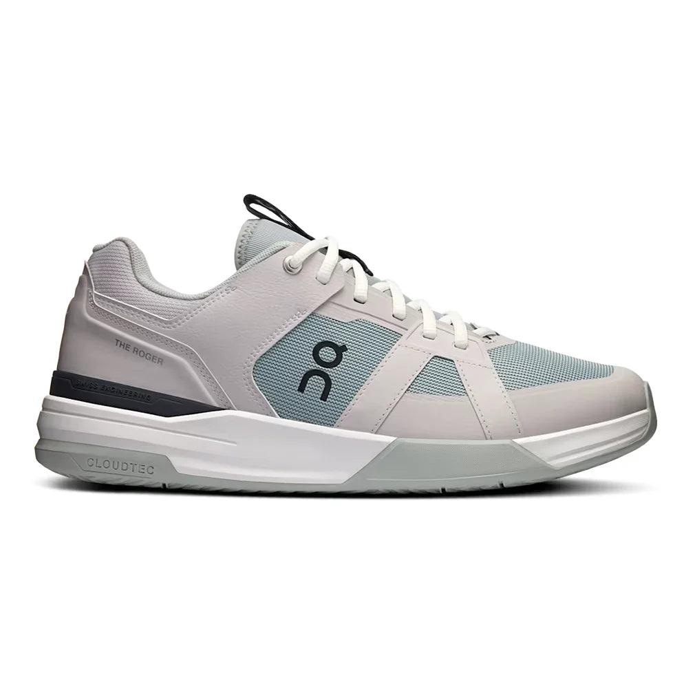 Men`s THE ROGER Clubhouse Pro Tennis Shoes Silver and Glacier Footwear On