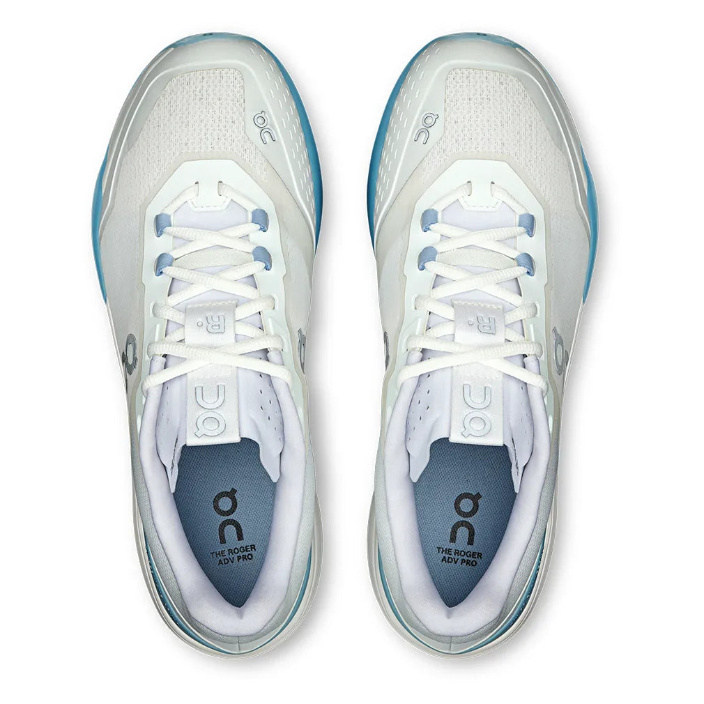 Men`s THE ROGER Advantage Pro Tennis Shoes White and Chambray Footwear On