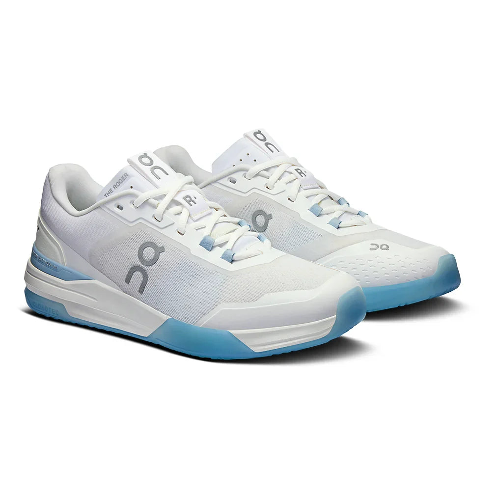 Men`s THE ROGER Advantage Pro Tennis Shoes White and Chambray Footwear On