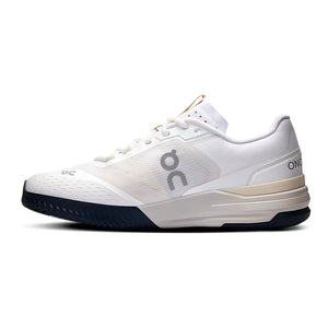 Men`s THE ROGER Advantage Pro Clay Tennis Shoes White and Cream Footwear On