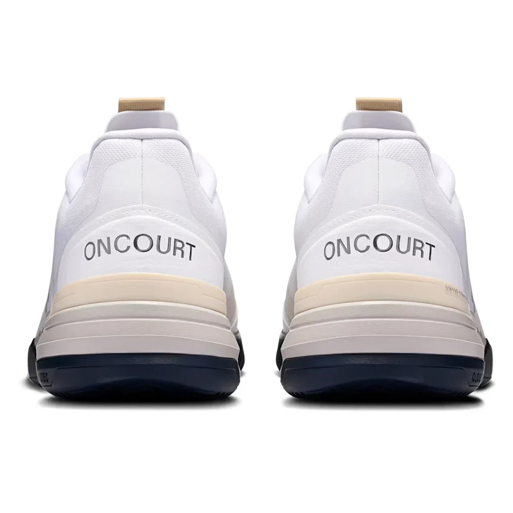 Men`s THE ROGER Advantage Pro Clay Tennis Shoes White and Cream Footwear On