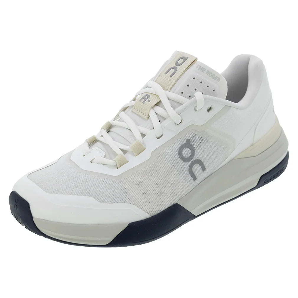 Men`s THE ROGER Advantage Pro Clay Tennis Shoes White and Cream Footwear On