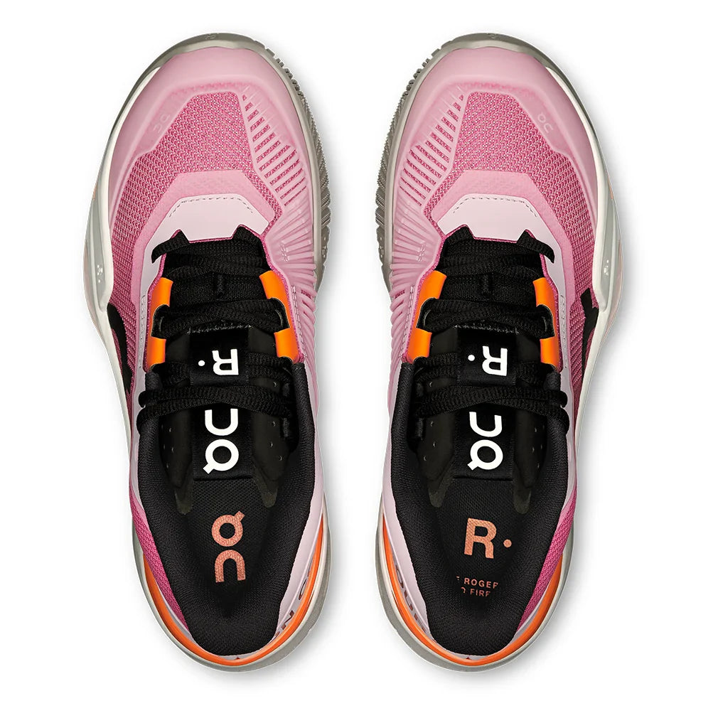 Men`s THE ROGER Pro Fire Tennis Shoes Pink and Flame Footwear On