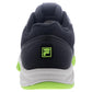 Juniors' Axilus 3 Tennis Shoes Black and Green Gecko Footwear Fila