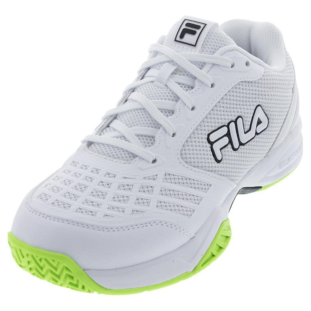 Juniors' Axilus 3 Tennis Shoes White and Black Footwear Fila